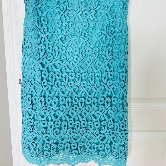 Ralph Lauren dress turquoise lace - Picture 3 of 4